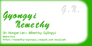gyongyi nemethy business card