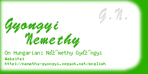 gyongyi nemethy business card